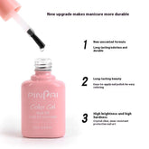 PINPAI 12ml Color Gel bottle with dropper features long-lasting, odorless formula for durable manicures and vibrant nail art.